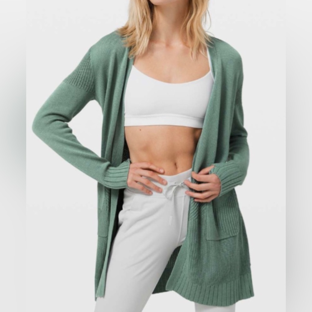 Lululemon Sincerely Long Cardigan Tidewater Teal